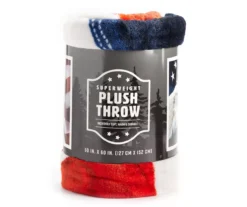 Red, White & Blue Patriotic Eagle Raschel Throw, (50" X 60") -Northlight Sales Store 810608680 A0