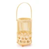 Woven Rattan, Wood & Glass LED Candle Lantern -Northlight Sales Store 810609225 A0 1