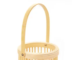 Woven Rattan, Wood & Glass LED Candle Lantern -Northlight Sales Store 810609225 A4 1