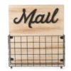 "Mail" Tan & Black Metal Bin Wall Plaque