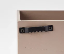 Taupe Rectangle-Cutout Patterned Wall Bin With Hooks -Northlight Sales Store 810609572 A8 3