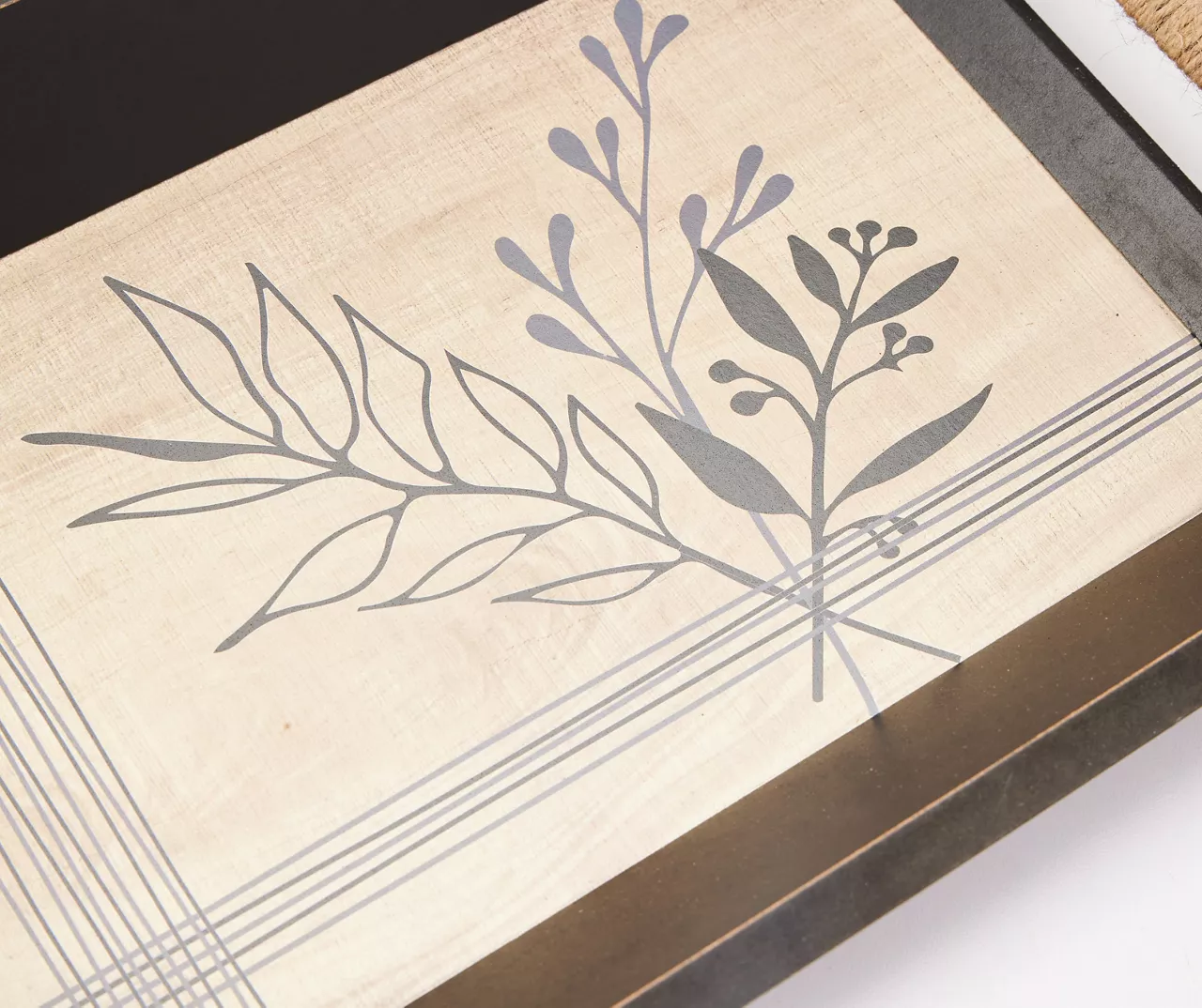 Black & Beige Botanical Decorative Tray 5 Black & Beige Botanical Decorative Tray - Image 3