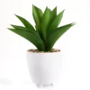 Artificial Agave Plant In White Footed Ceramic Pot 1 Artificial Agave Plant In White Footed Ceramic Pot -Northlight Sales Store 810609850 A0