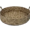 Brown Woven Round Water Hyacinth Decorative Tray, (14") -Northlight Sales Store 810612685 A0 1