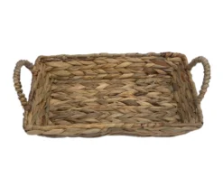 Brown Water Hyacinth Woven Decorative Tray, (12") -Northlight Sales Store 810612689 A4 4