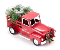 Santa's Workshop "Merry Christmas" Red Truck & Greenery Votive Candle Holder -Northlight Sales Store 810613332 A0 2