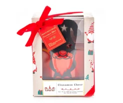 Cinnamon Cheer Glass Candle & Gnome Metal Holder Gift Set, 10 Oz. -Northlight Sales Store 810613782 A0 1