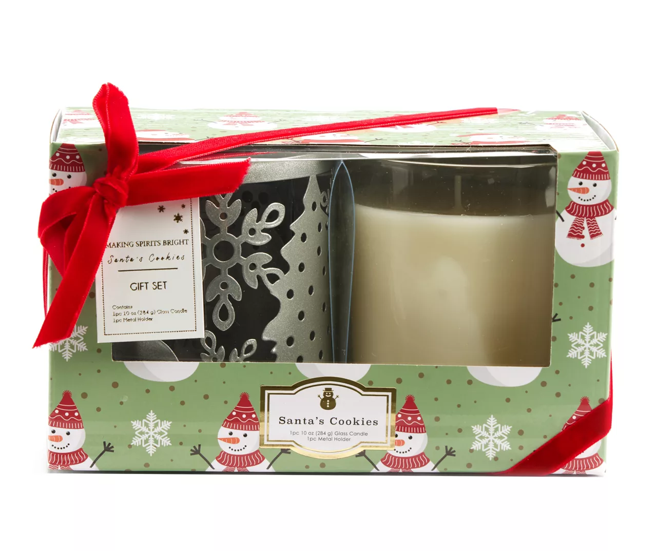 Santa's Cookies Candle & Metal Sleeve Gift Set 3 Santa's Cookies Candle & Metal Sleeve Gift Set