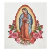 White & Red Our Lady Of Guadalupe Fleece Raschel Throw, (50" X 60") 1 White & Red Our Lady Of Guadalupe Fleece Raschel Throw, (50" X 60") -Northlight Sales Store 810616372 A0 1