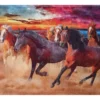 Brown Dawn Of Glory Horses Fleece Raschel Throw, (50" X 60") 1 Brown Dawn Of Glory Horses Fleece Raschel Throw, (50" X 60") -Northlight Sales Store 810616377 A0 1