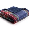 Navy & Red Plaid Sherpa Throw, (50" X 60") -Northlight Sales Store 810617292 A0 1