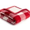 Red & White Buffalo Check Sherpa Throw, (50" X 60") -Northlight Sales Store 810617295 A0 1