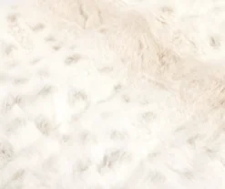 Tan & Cream Animal Spot Print Faux Fur Throw, (50" X 60") 7 Tan & Cream Animal Spot Print Faux Fur Throw, (50" X 60") -Northlight Sales Store 810617418 A8 2