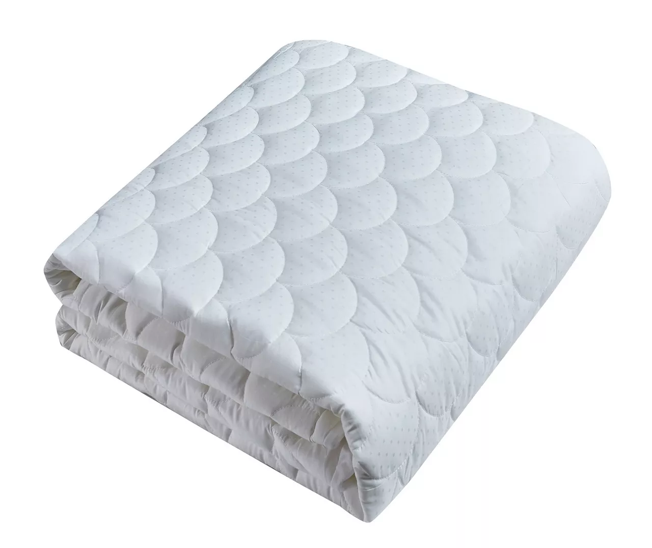 White Dot Scallop-Quilt 350-Thread Count Waterpoof Mattress Pad 3 White Dot Scallop-Quilt 350-Thread Count Waterpoof Mattress Pad