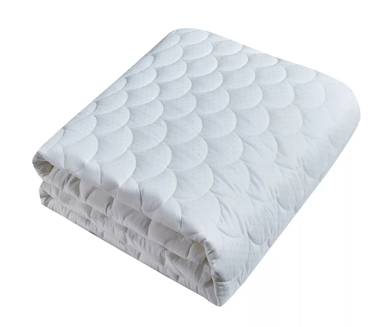 White Dot Scallop-Quilt 350-Thread Count Waterpoof Mattress Pad 4 White Dot Scallop-Quilt 350-Thread Count Waterpoof Mattress Pad - Image 2
