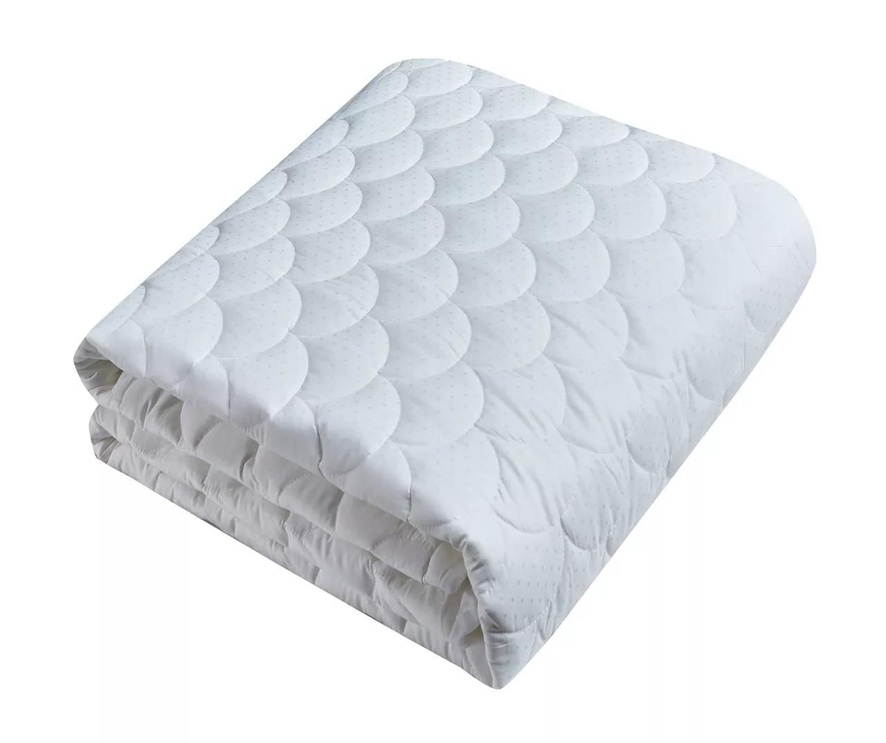 White Dot Scallop-Quilt 350-Thread Count Waterpoof Mattress Pad 5 White Dot Scallop-Quilt 350-Thread Count Waterpoof Mattress Pad - Image 3