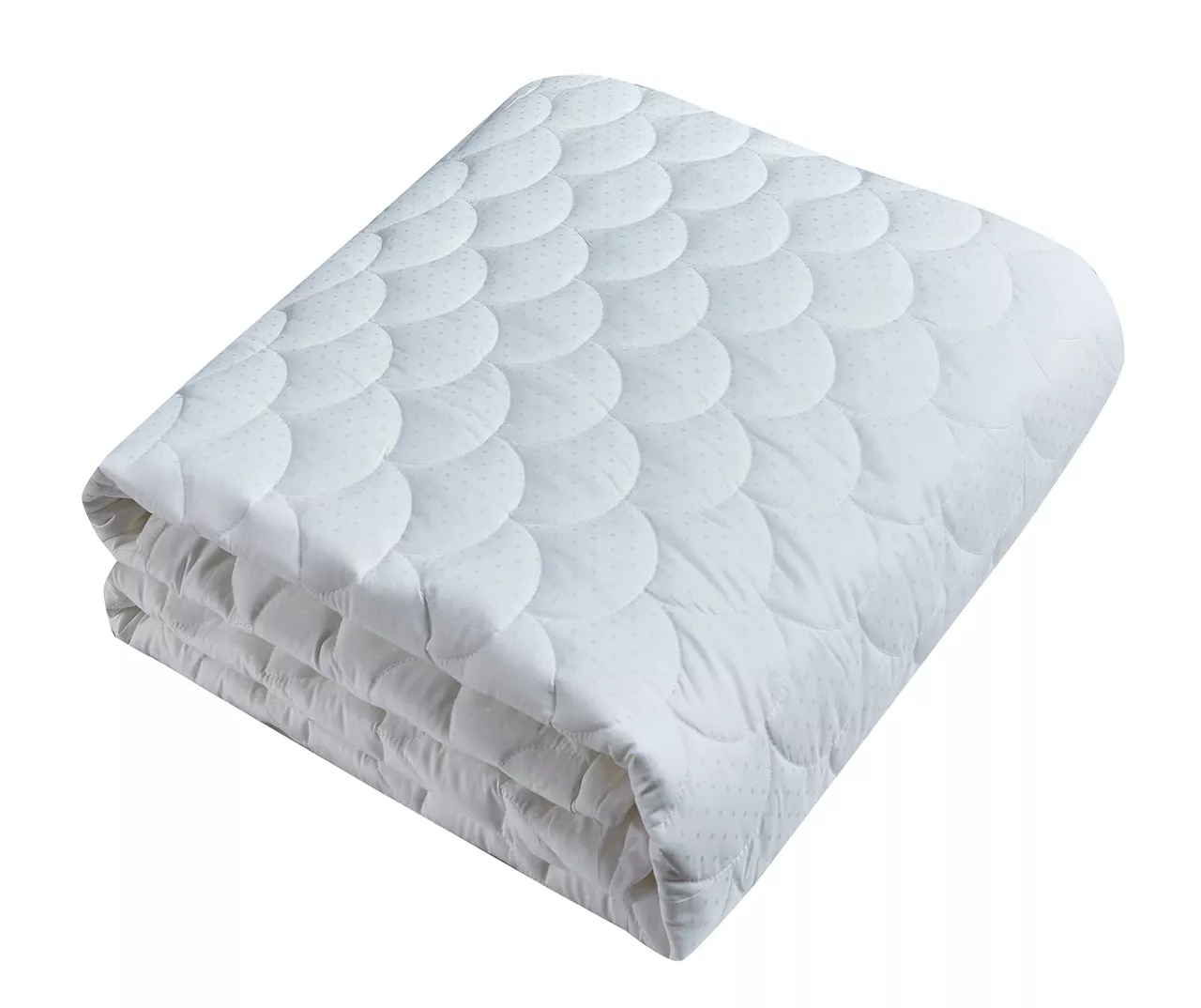 White Dot Scallop-Quilt 350-Thread Count Waterpoof Mattress Pad 6 White Dot Scallop-Quilt 350-Thread Count Waterpoof Mattress Pad - Image 4