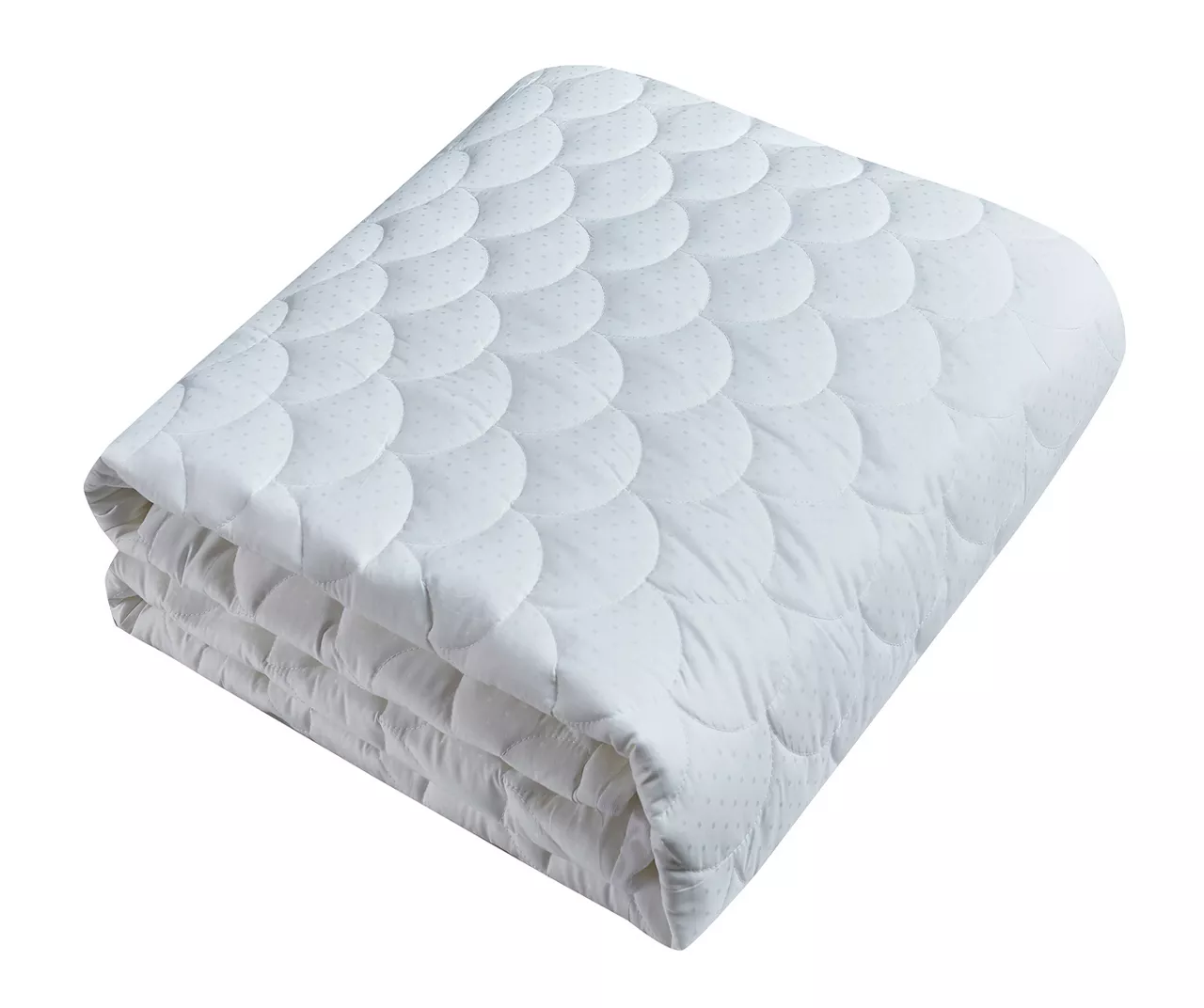 White Dot Scallop-Quilt 350-Thread Count Waterpoof Mattress Pad 7 White Dot Scallop-Quilt 350-Thread Count Waterpoof Mattress Pad - Image 5