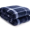 Navy & White Plaid Twin/Full Velvet Plush Blanket -Northlight Sales Store 810617521 810617523 A0 1