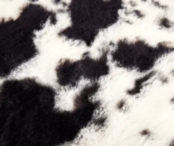 Black & White Cow Print Faux Fur Throw, (50" X 60") -Northlight Sales Store 810617525 A8 2