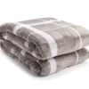 Gray & White Plaid Twin/Full Velvet Plush Blanket -Northlight Sales Store 810617548 810617522 A0 1