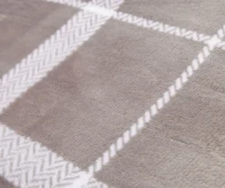 Gray & White Plaid Twin/Full Velvet Plush Blanket -Northlight Sales Store 810617548 810617522 A8 2