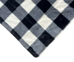Black & White Buffalo Check Faux Fur King Comforter -Northlight Sales Store 810617563 810617564 A8 3