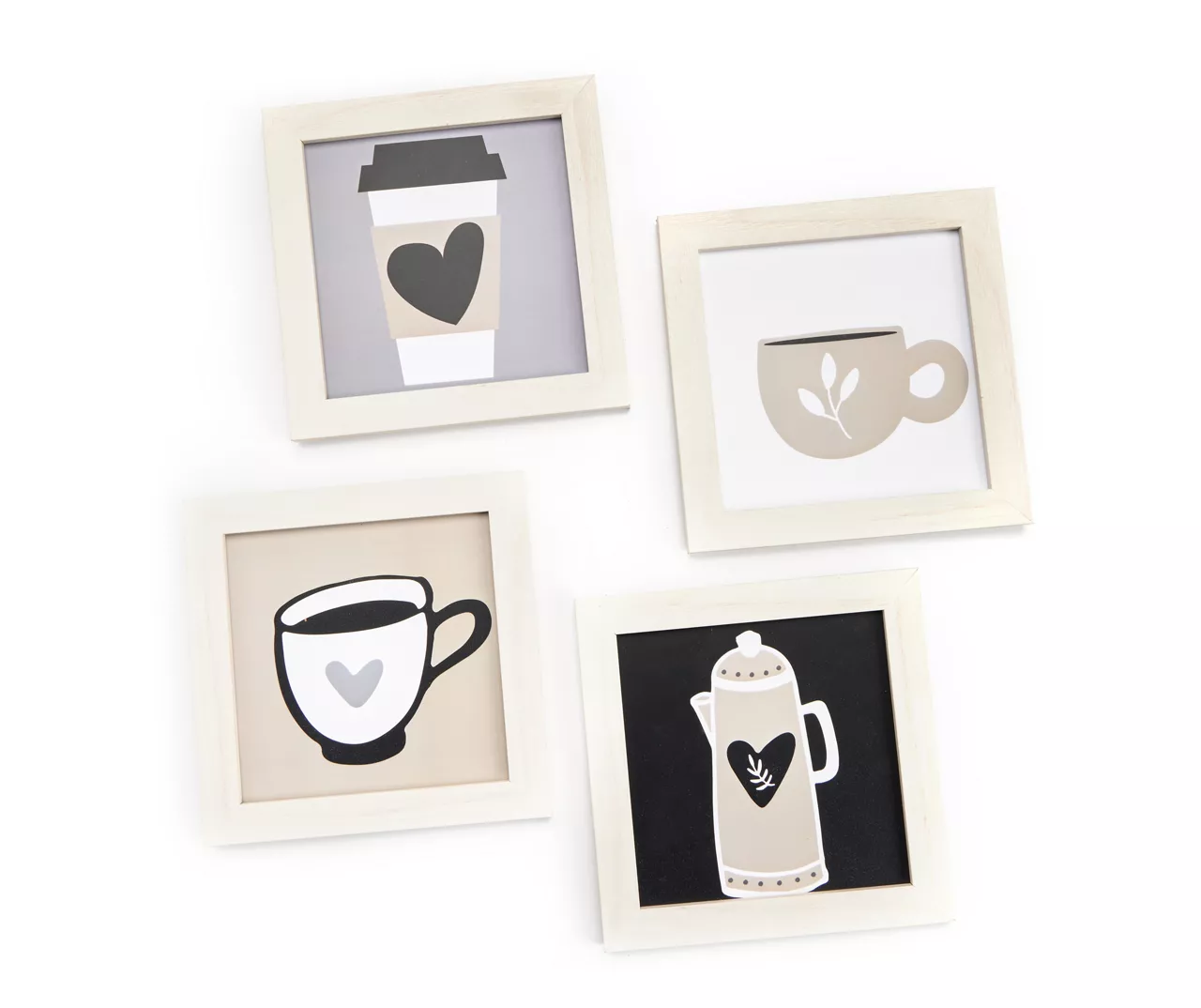 Cartoon Coffee 4-Piece Framed Wall Decor Set 3 Cartoon Coffee 4-Piece Framed Wall Decor Set