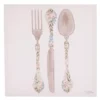 Floral Flatware Art Canvas, (12" X 12") -Northlight Sales Store 810618941 A0