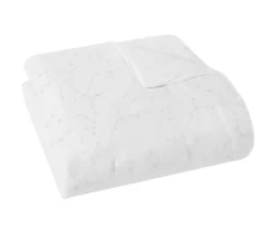 Emilia White Embroidered Botanical Queen 3-Piece Comforter Set -Northlight Sales Store 810621095 810621096 A8 2