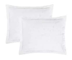 Emilia White Embroidered Botanical Queen 3-Piece Comforter Set -Northlight Sales Store 810621095 810621096 A8 3