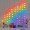 Glow-Up Rainbow LED Curtain Light Set, (2.8' X 2.13') -Northlight Sales Store 810621576 A0 2