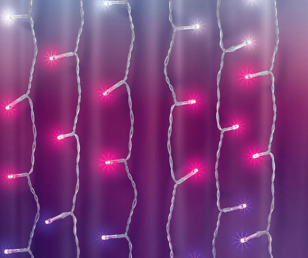 Glow-Up Music Sync LED Curtain Light Set, (3.5' X 5') 3 Glow-Up Music Sync LED Curtain Light Set, (3.5' X 5')