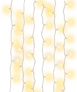 Glow-Up Warm White Wide Cascading LED Curtain Light Set, (10' X 5') -Northlight Sales Store 810621600 A0 1