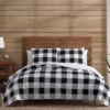 Black & White Buffalo Check Plush Full/Queen 3-Piece Quilt Set 1 Black & White Buffalo Check Plush Full/Queen 3-Piece Quilt Set -Northlight Sales Store 810625029 A0 1