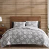 Gray & White Snowflake Plush Full/Queen 3-Piece Quilt Set -Northlight Sales Store 810625031 A0 1