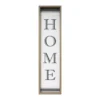 "Home" Flour Sack Stripe Framed Wall Decor