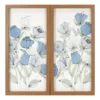 Blue Bloom Spring Flowers 2-Piece Framed Canvas Art Set -Northlight Sales Store 810628800 A0