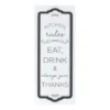 "Kitchen Rules" White Art Canvas, (8" X 20") -Northlight Sales Store 810628814 A0