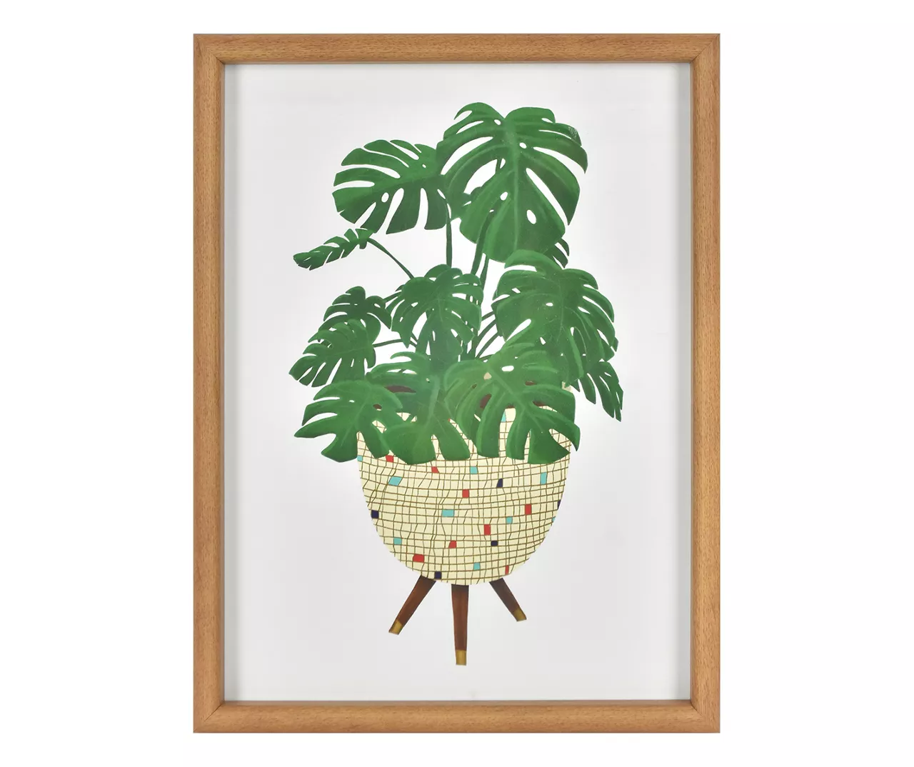 Monstera In Planter Framed Art, (12" X 16") 3 Monstera In Planter Framed Art, (12" X 16")