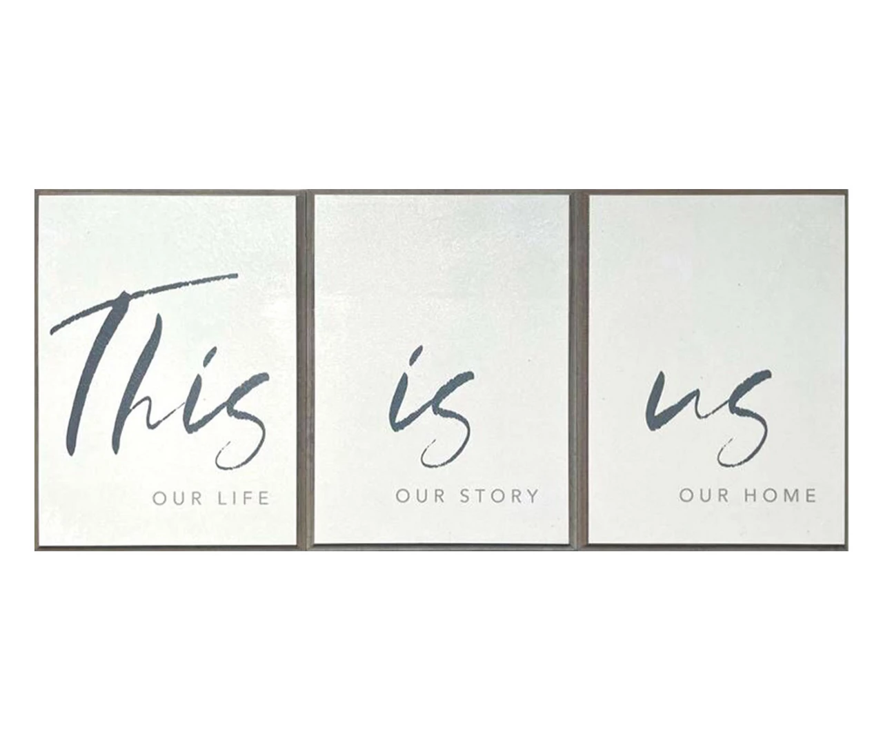"This Is Us" 3-Piece Framed Art Set, (7.12" X 9.5") 3 "This Is Us" 3-Piece Framed Art Set, (7.12" X 9.5")