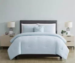 Mineral Blue Stitch-Tufted Comforter Set