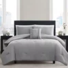 Light Gray Embroidered-Accent Stitch-Tufted Comforter Set 2 Light Gray Embroidered-Accent Stitch-Tufted Comforter Set -Northlight Sales Store 810641792 810641791 A0 1