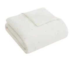 White Embroidered-Accent Stitch-Tufted Comforter Set -Northlight Sales Store 810641794 810641793 A8 4