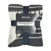 Gray & White Stripe Reversible Knit Throw, (50" X 60")