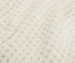 White Waffle-Knit Throw, (50" X 60") -Northlight Sales Store 810651182 A8 2