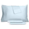 Sharper Image Blue Sateen 1,000-Thread Count Queen 4-Piece Sheet Set -Northlight Sales Store 810660765 A0 1 1