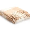 Tan & White Plaid Fringe-Trim Throw, (50" X 60") -Northlight Sales Store 810660788 A0