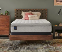 Sealy Dean Twin Euro Pillow Top Mattress & Low Profile Box Spring Set