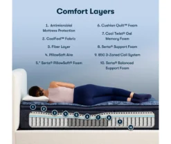 Serta Perfect Sleeper Oasis Sleep 14.5" California King Medium Pillow Top Mattress & Low Profile Box Spring Set -Northlight Sales Store combo980012 6